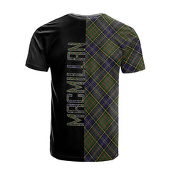 MacMillan Hunting Modern Tartan T-Shirt Half of Me - Cross Style
