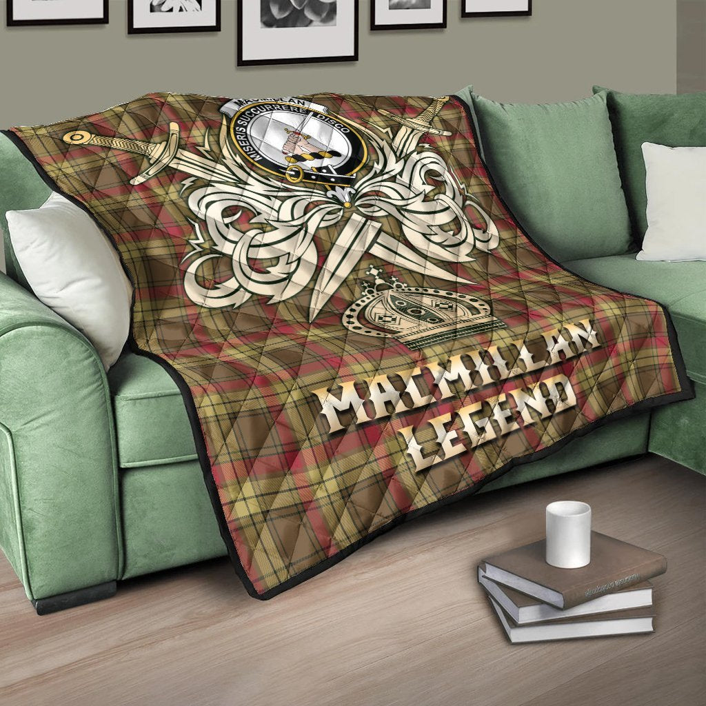 MacMillan Old Weathered Tartan Crest Legend Gold Royal Premium Quilt