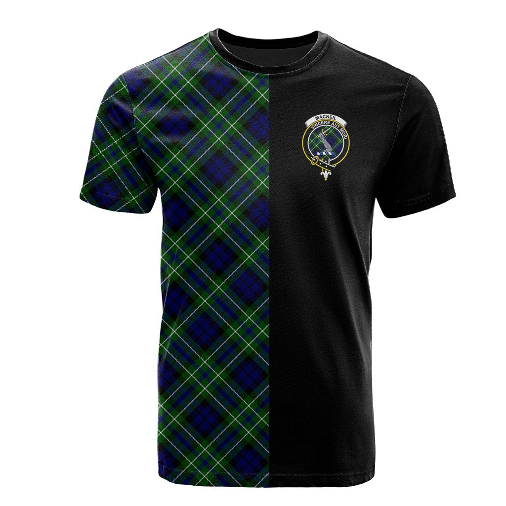 MacNeil of Colonsay Modern Tartan T-Shirt Half of Me - Cross Style