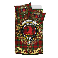 MacNicol - Nicolson 01 Tartan Crest Bedding Set - Golden Thistle Style