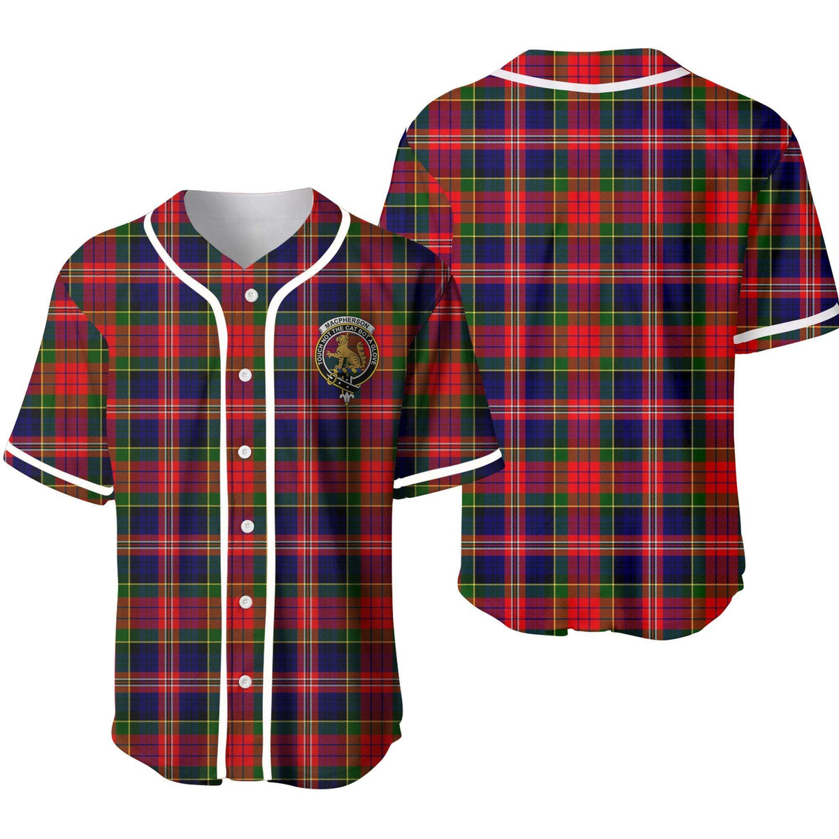 MacPherson Tartan Unisex Baseball Jersey