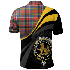 MacPherson Ancient Tartan Polo Shirt - Royal Coat Of Arms Style