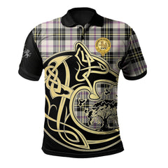 MacPherson Dress Ancient Tartan Polo Shirt Viking Wolf