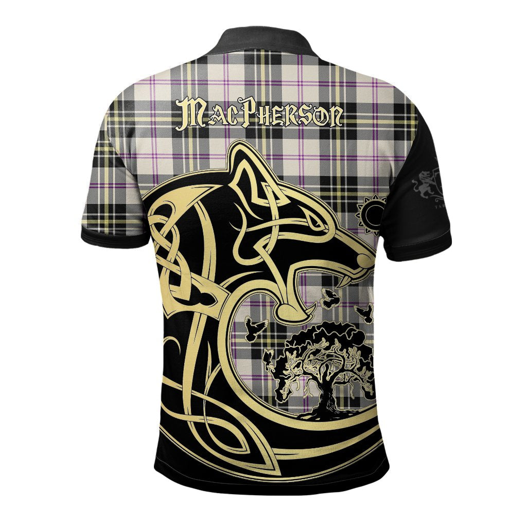 MacPherson Dress Ancient Tartan Polo Shirt Viking Wolf
