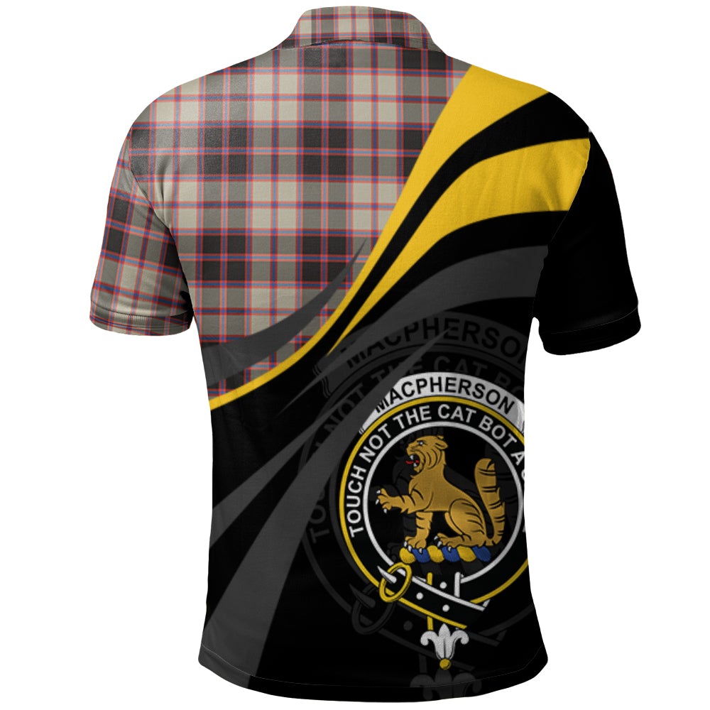 MacPherson Hunting Ancient Tartan Polo Shirt - Royal Coat Of Arms Style