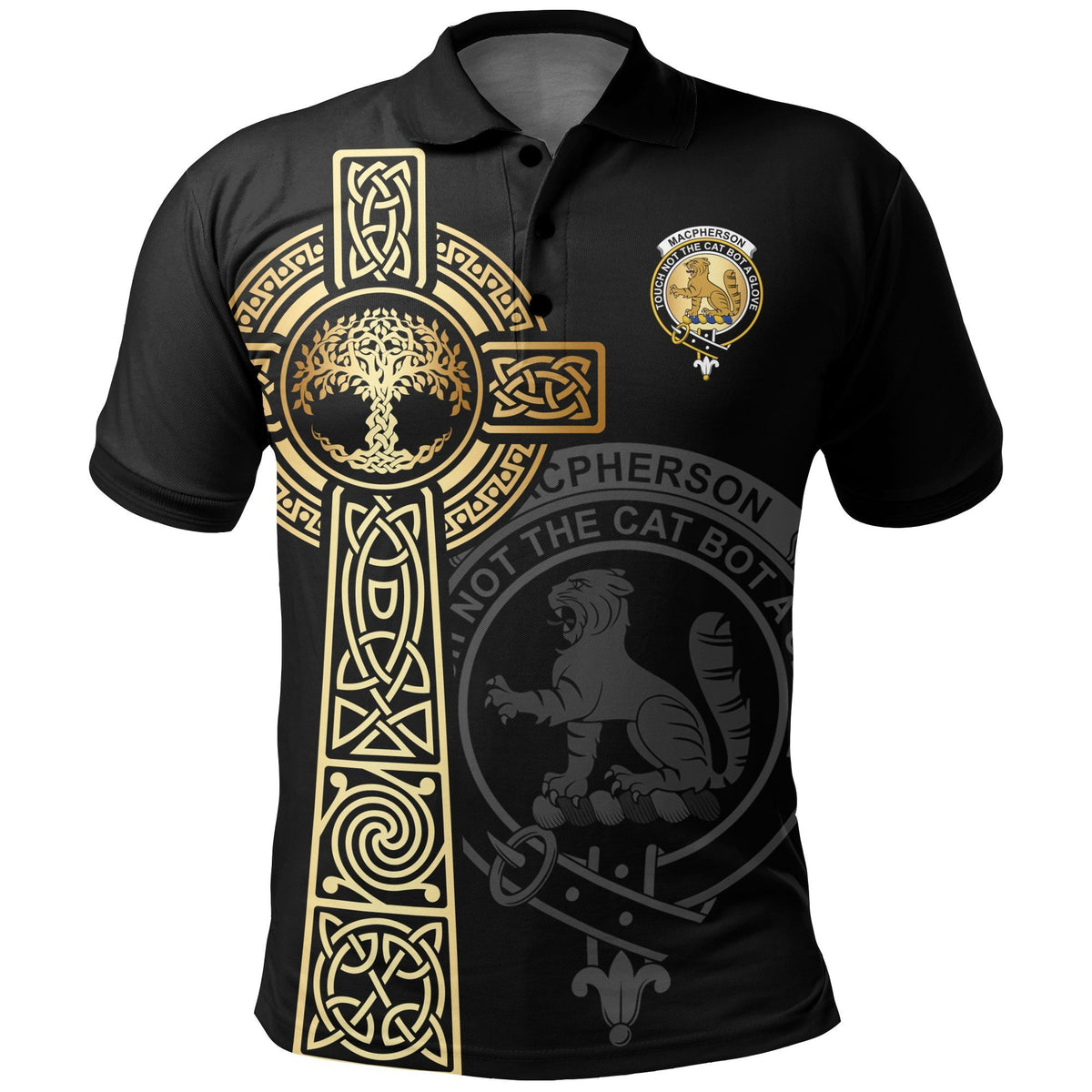 MacPherson (Chief) Clan Unisex Polo Shirt - Celtic Tree Of Life
