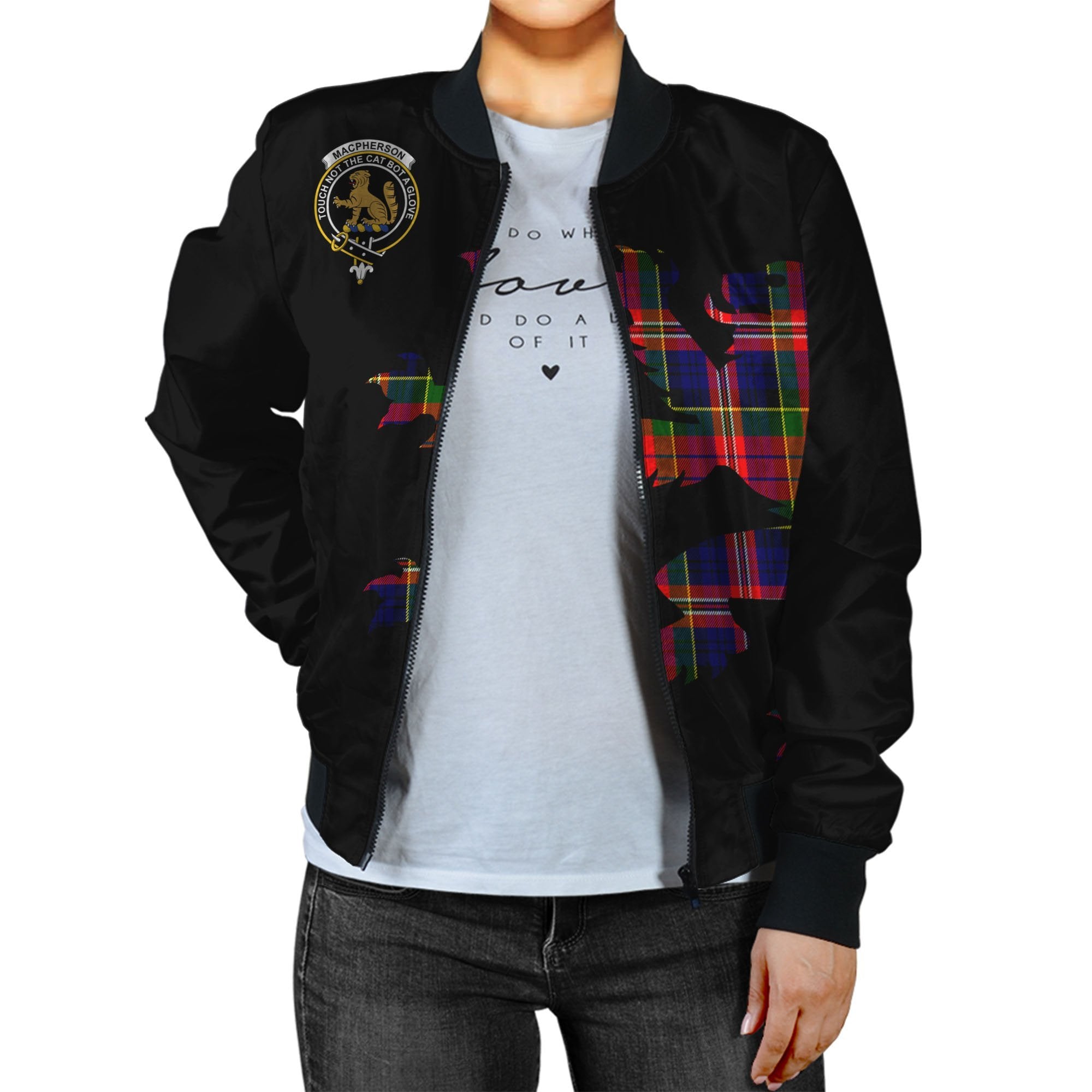 MacPherson Tartan Bomber Jacket Lion & Thistle