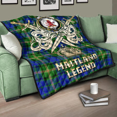 Maitland Tartan Crest Legend Gold Royal Premium Quilt