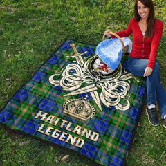 Maitland Tartan Crest Legend Gold Royal Premium Quilt
