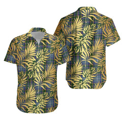 Manx National Tartan Vintage Leaves Hawaiian Shirt