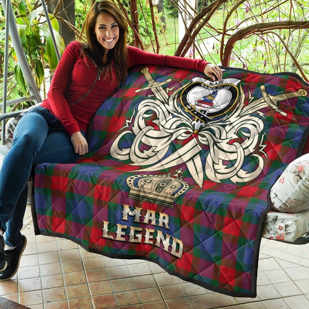 Mar Tartan Crest Legend Gold Royal Premium Quilt