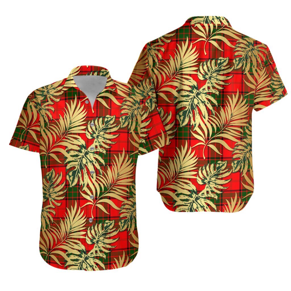Maxtone Tartan Vintage Leaves Hawaiian Shirt