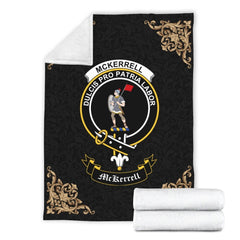 McKerrell Crest Tartan Premium Blanket Black