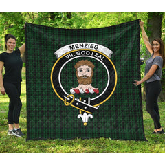 Menzies Green Tartan Quilt
