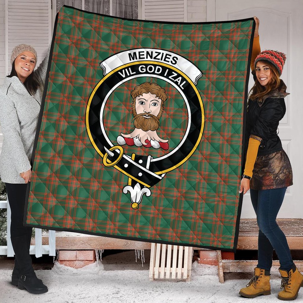 Menzies Green Ancient Tartan Quilt