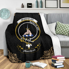 Muirhead Crest Tartan Premium Blanket Black