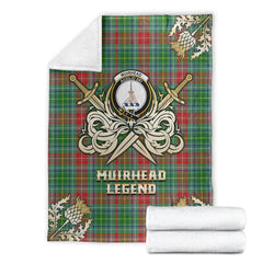 Muirhead Tartan Gold Courage Symbol Blanket