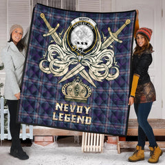 Nevoy Tartan Crest Legend Gold Royal Premium Quilt