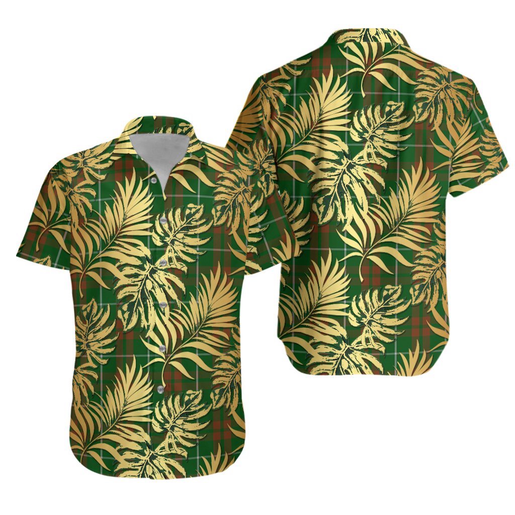 O'Neill Australia Tartan Vintage Leaves Hawaiian Shirt
