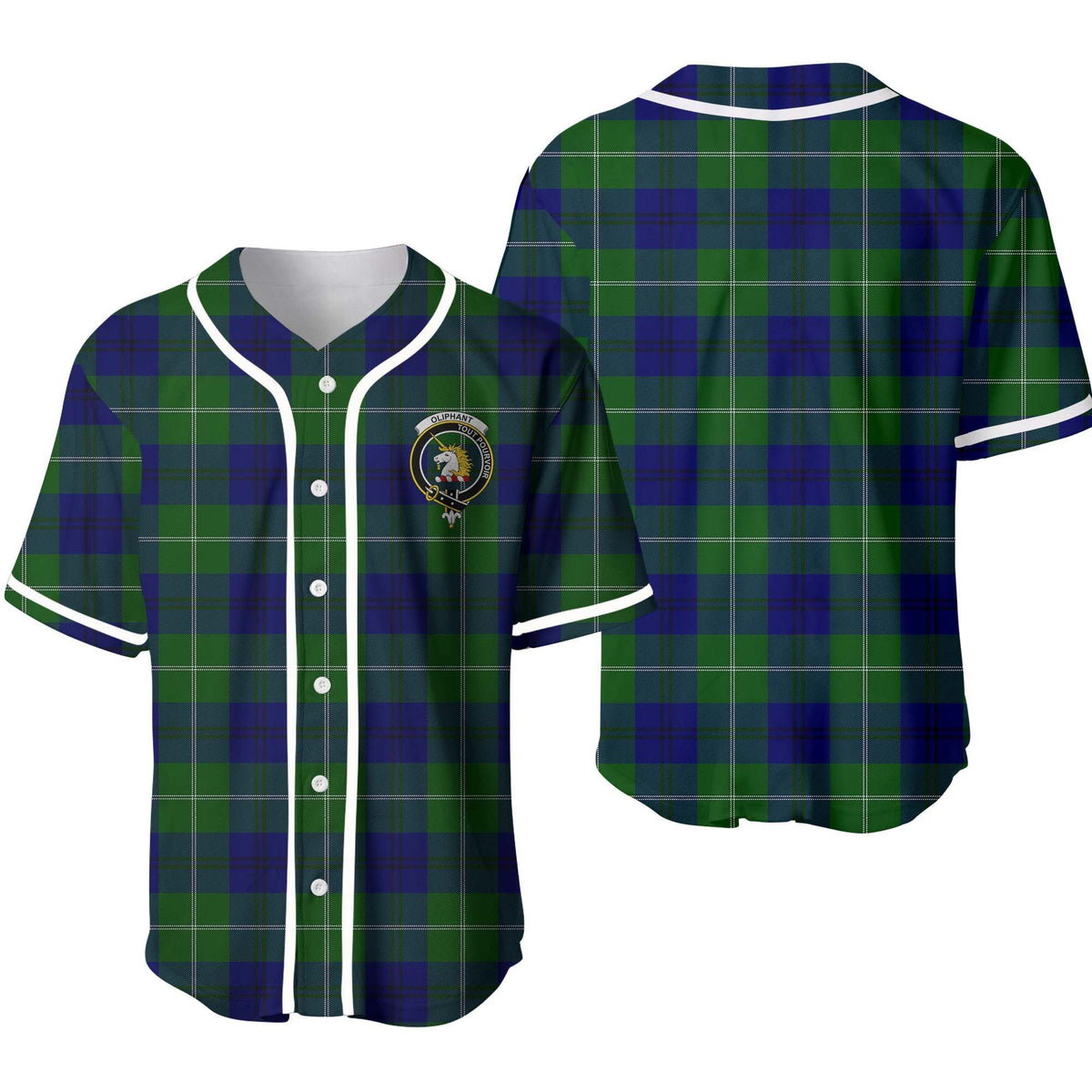 Oliphant Tartan Unisex Baseball Jersey