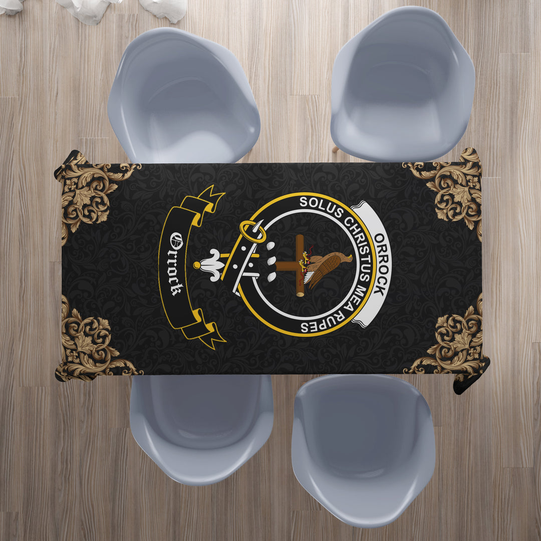 Orrock Crest Tablecloth - Black Style