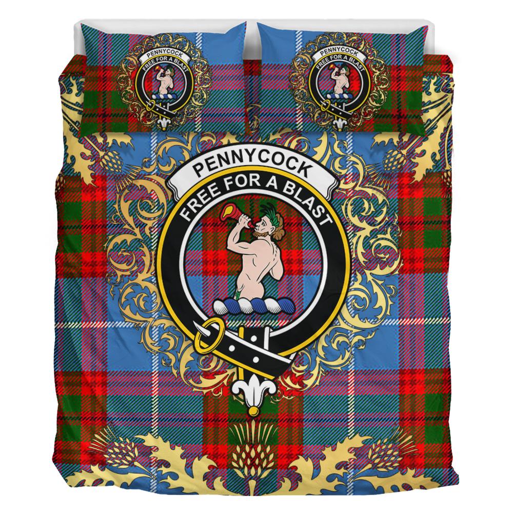 Pennycook Tartan Crest Bedding Set - Golden Thistle Style