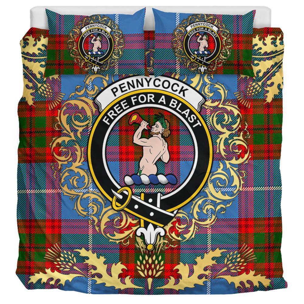 Pennycook Tartan Crest Bedding Set - Golden Thistle Style