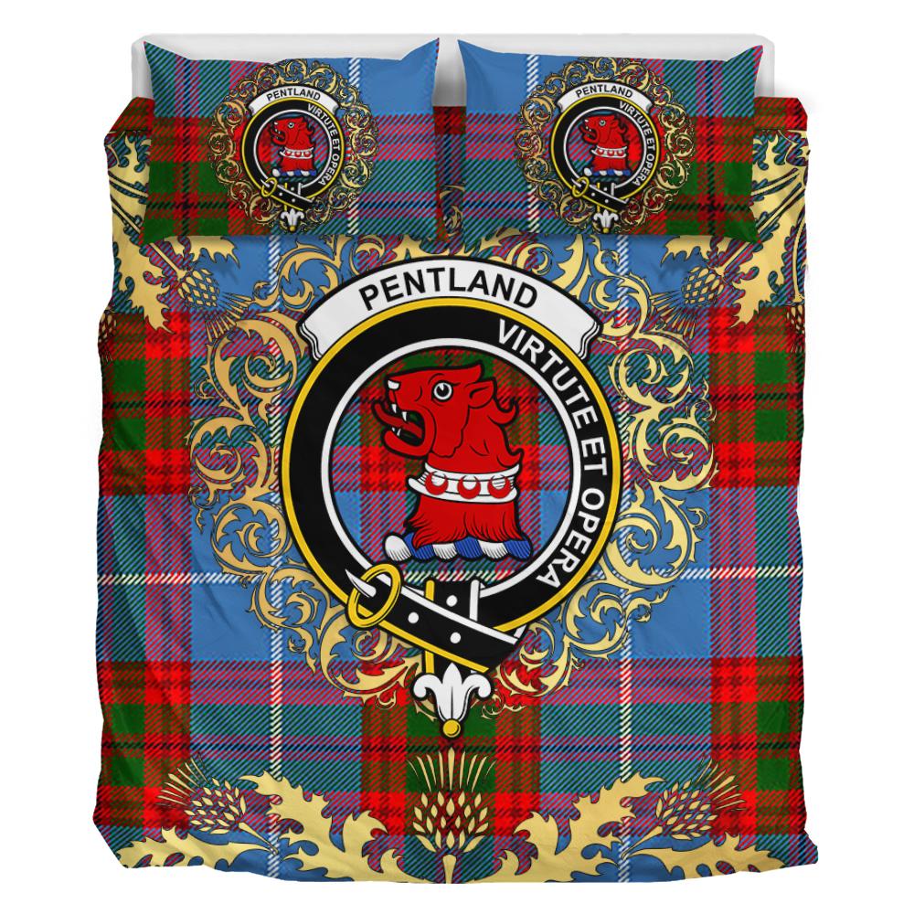 Pentland Tartan Crest Bedding Set - Golden Thistle Style