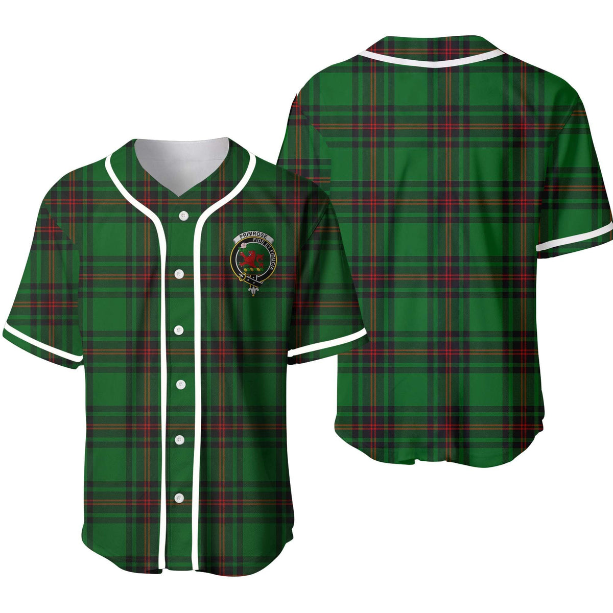 Primrose Tartan Unisex Baseball Jersey