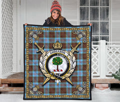 Anderson Ancient Tartan Crest Premium Quilt - Celtic Thistle Style