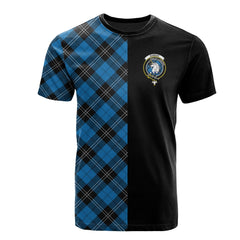 Ramsay Blue Ancient Tartan T-Shirt Half of Me - Cross Style