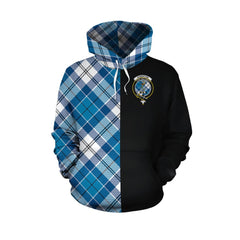 Roberton Tartan Hoodie Half of Me - Cross Style