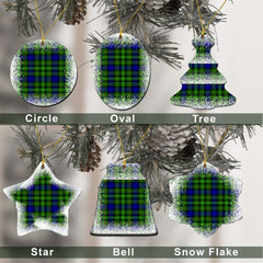 Rollo Tartan Christmas Ceramic Ornament - Snow Style