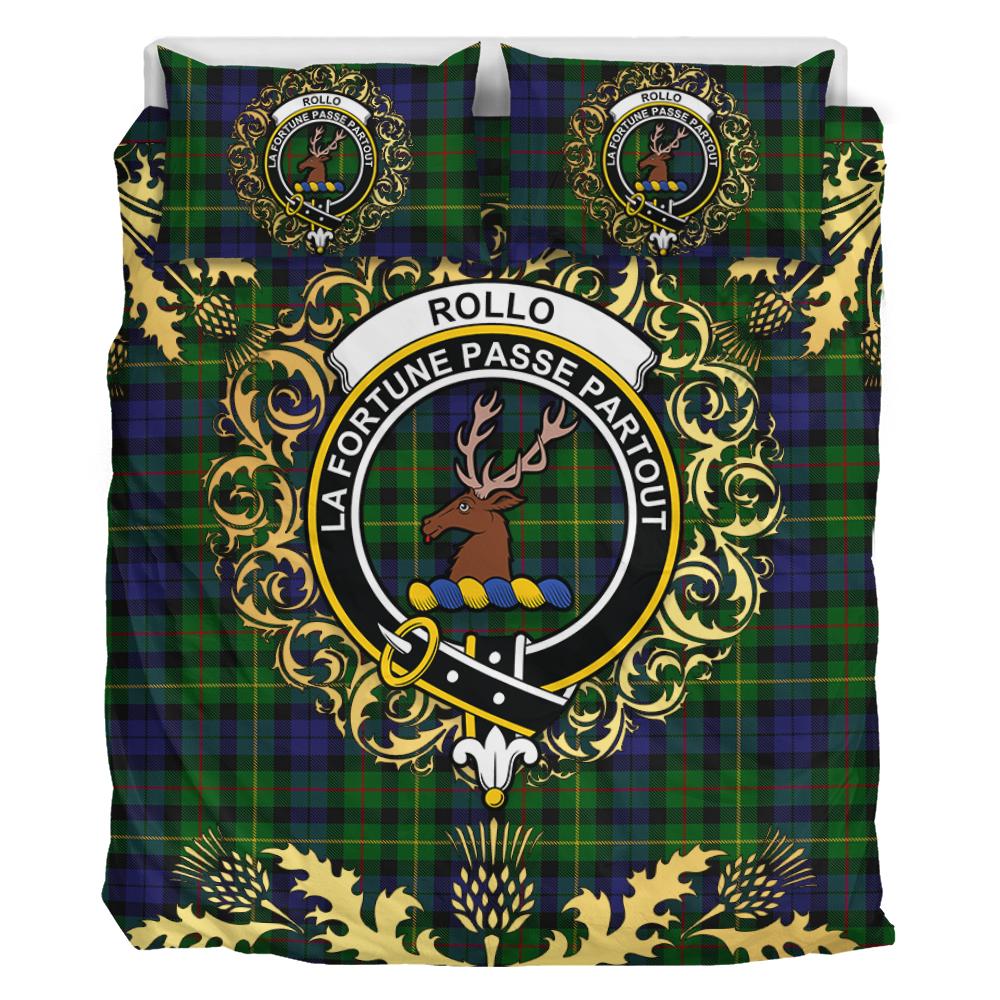 Rollo Tartan Crest Bedding Set - Golden Thistle Style