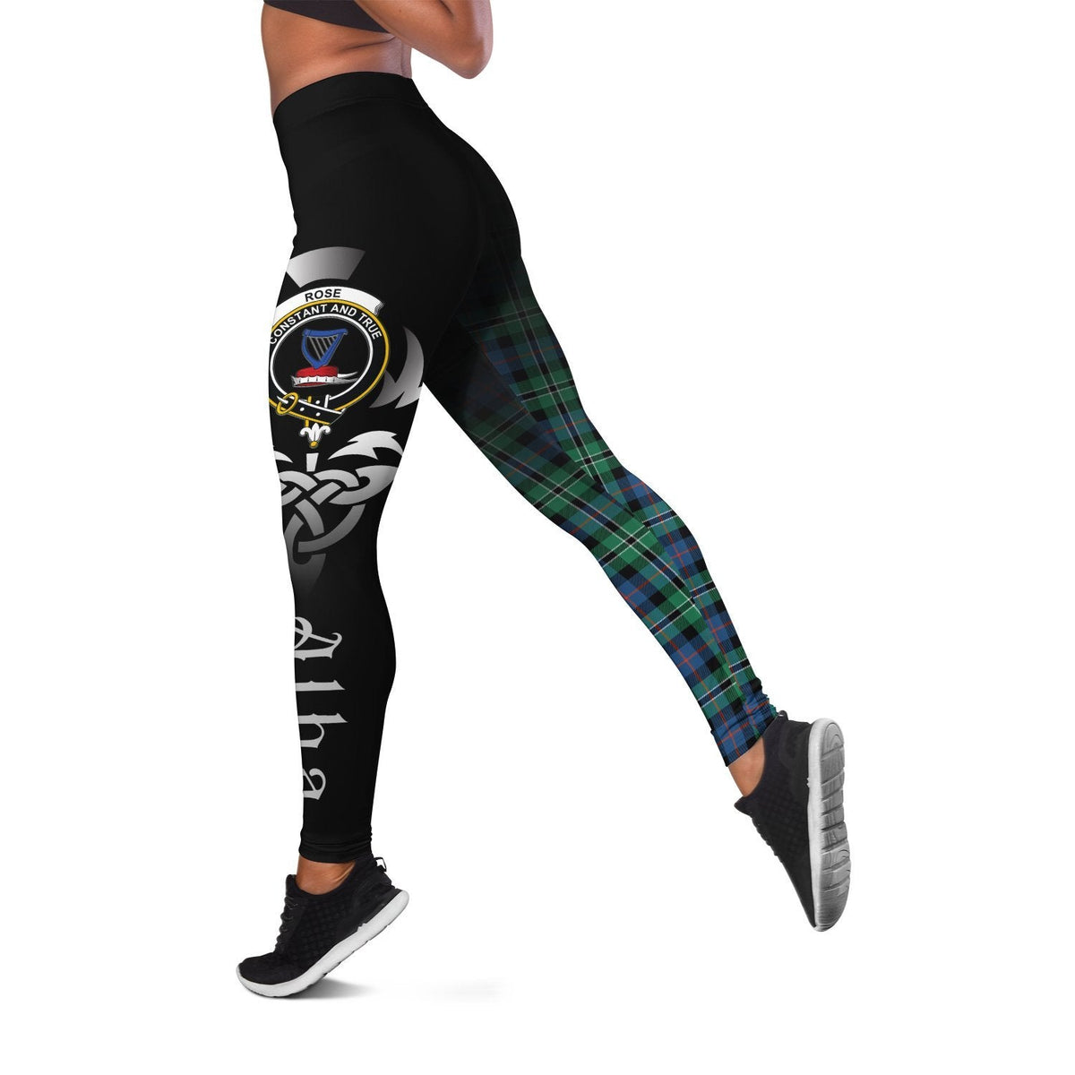 Rose Hunting Ancient Tartan Leggings - Alba Celtic Style