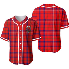 Rose Tartan Unisex Baseball Jersey