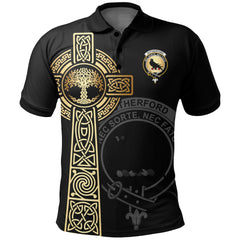 Rutherford Clan Unisex Polo Shirt - Celtic Tree Of Life