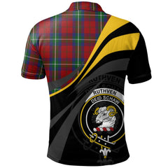 Ruthven V Tartan Polo Shirt - Royal Coat Of Arms Style