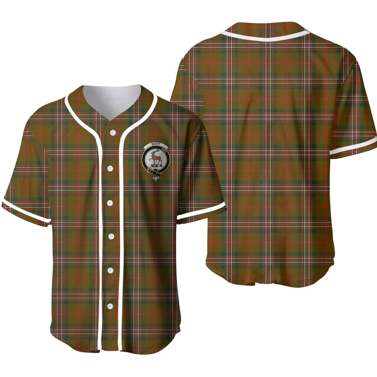 Scott Brown Modern Tartan Unisex Baseball Jersey