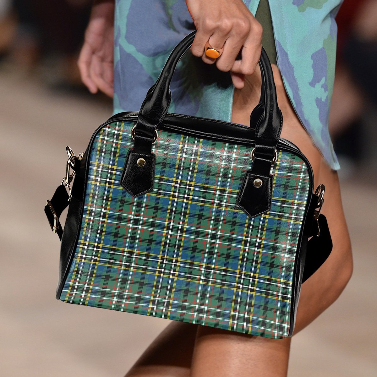 Scott Green Ancient Tartan Shoulder Handbags