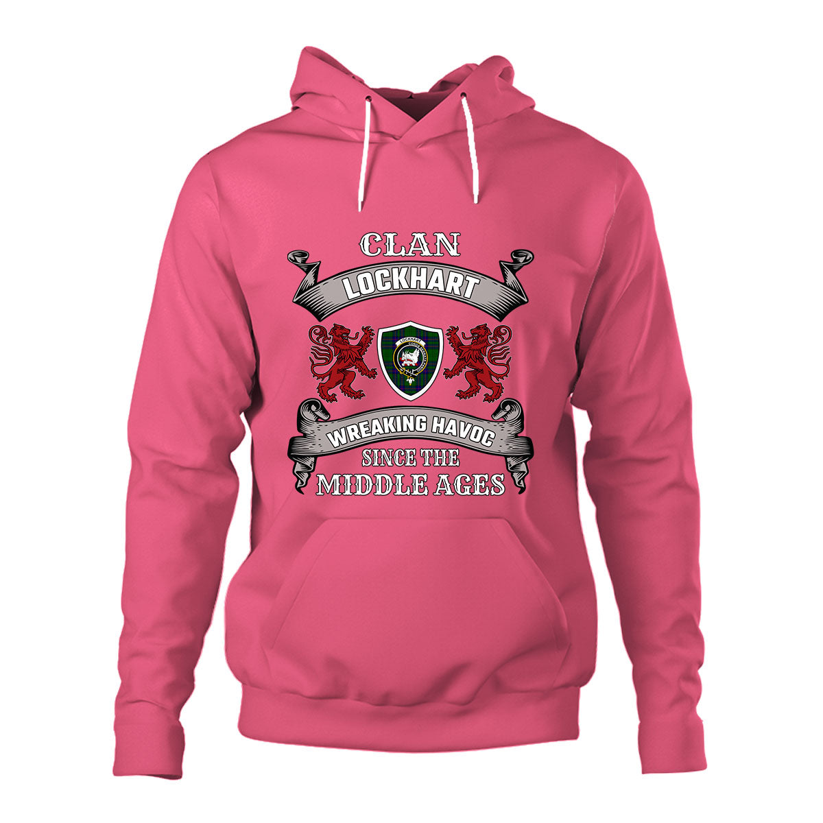 Lockhart Family Tartan - 2D Unisex Hoodie