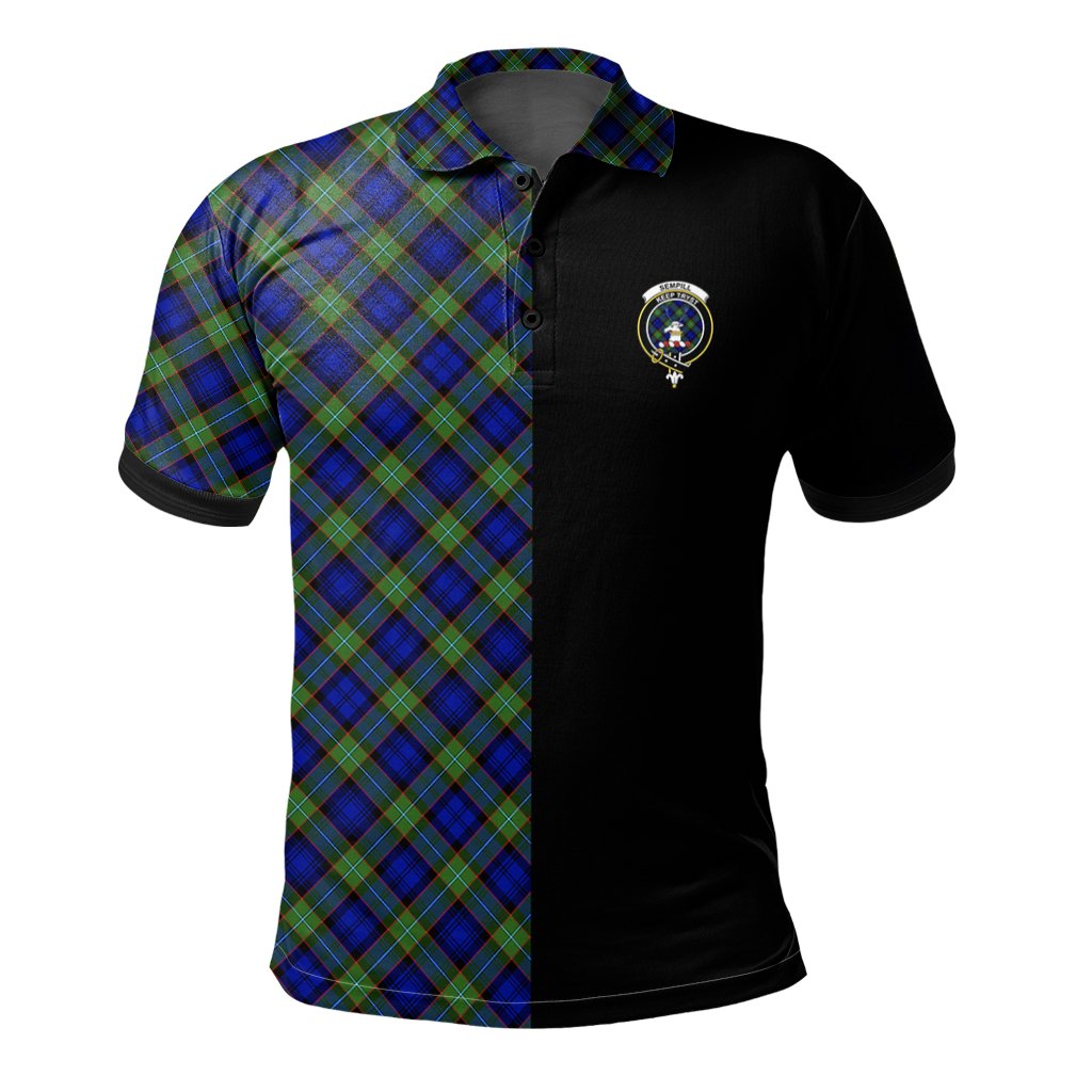 Sempill Modern Tartan Polo Shirt Half of Me - Cross Style