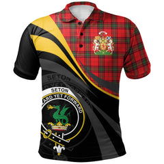 Seton Modern Tartan Polo Shirt - Royal Coat Of Arms Style
