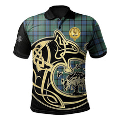 Sinclair Hunting Ancient Tartan Polo Shirt Viking Wolf