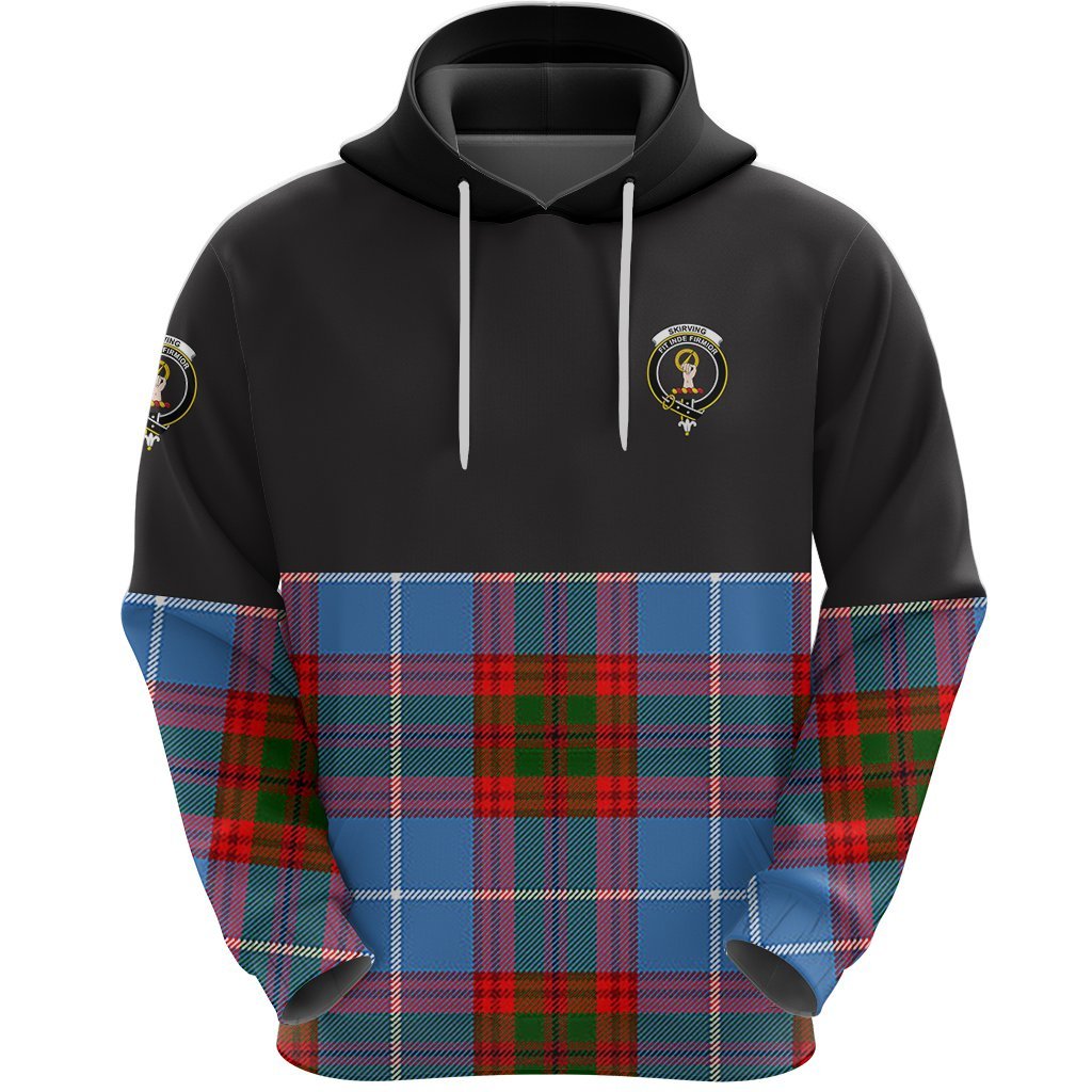 Skirving Clan Half Of Tartan Hoodie