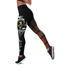 Stewart Black Tartan Leggings - Alba Celtic Style