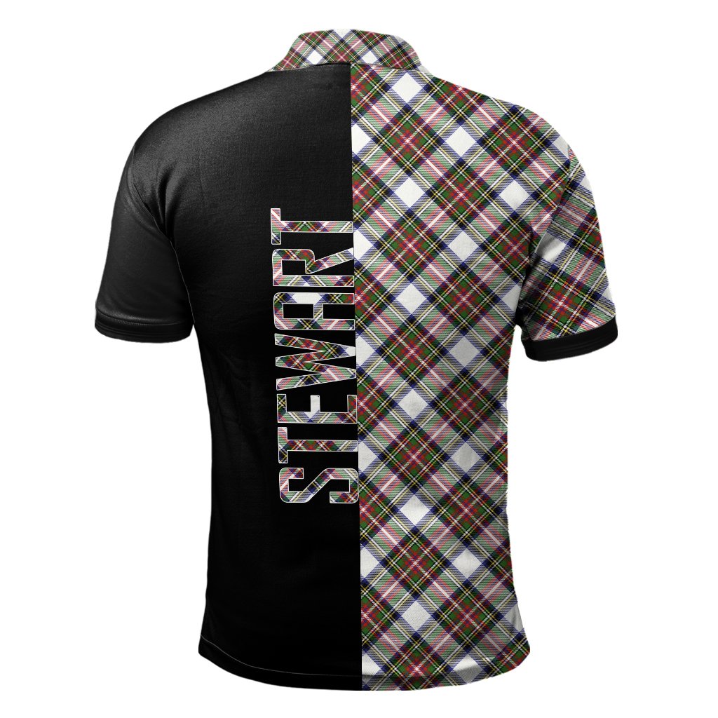 Stewart Dress Modern Tartan Polo Shirt Half of Me - Cross Style