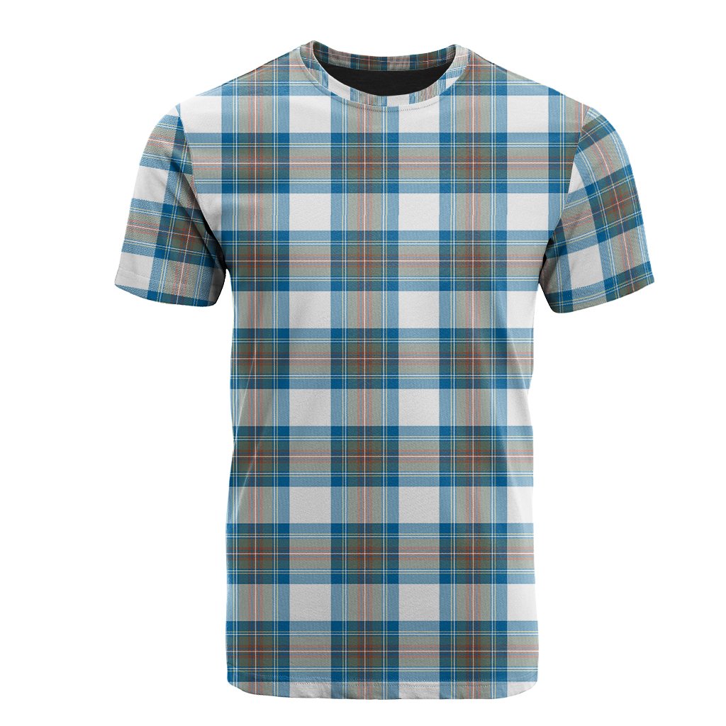 Stewart Muted Blue Tartan T-Shirt