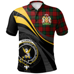 Stewart of Atholl Tartan Polo Shirt - Royal Coat Of Arms Style