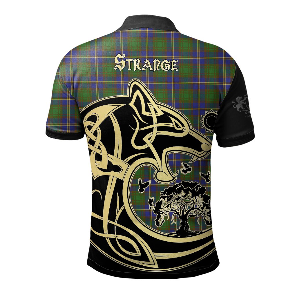 Strange of Balkaskie Tartan Polo Shirt Viking Wolf